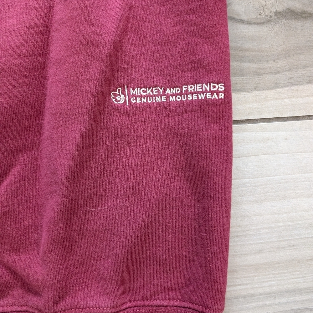 Disneyland Mickey Mouse Maroon Crew Neck Sweatshirt - Picture 5 of 5